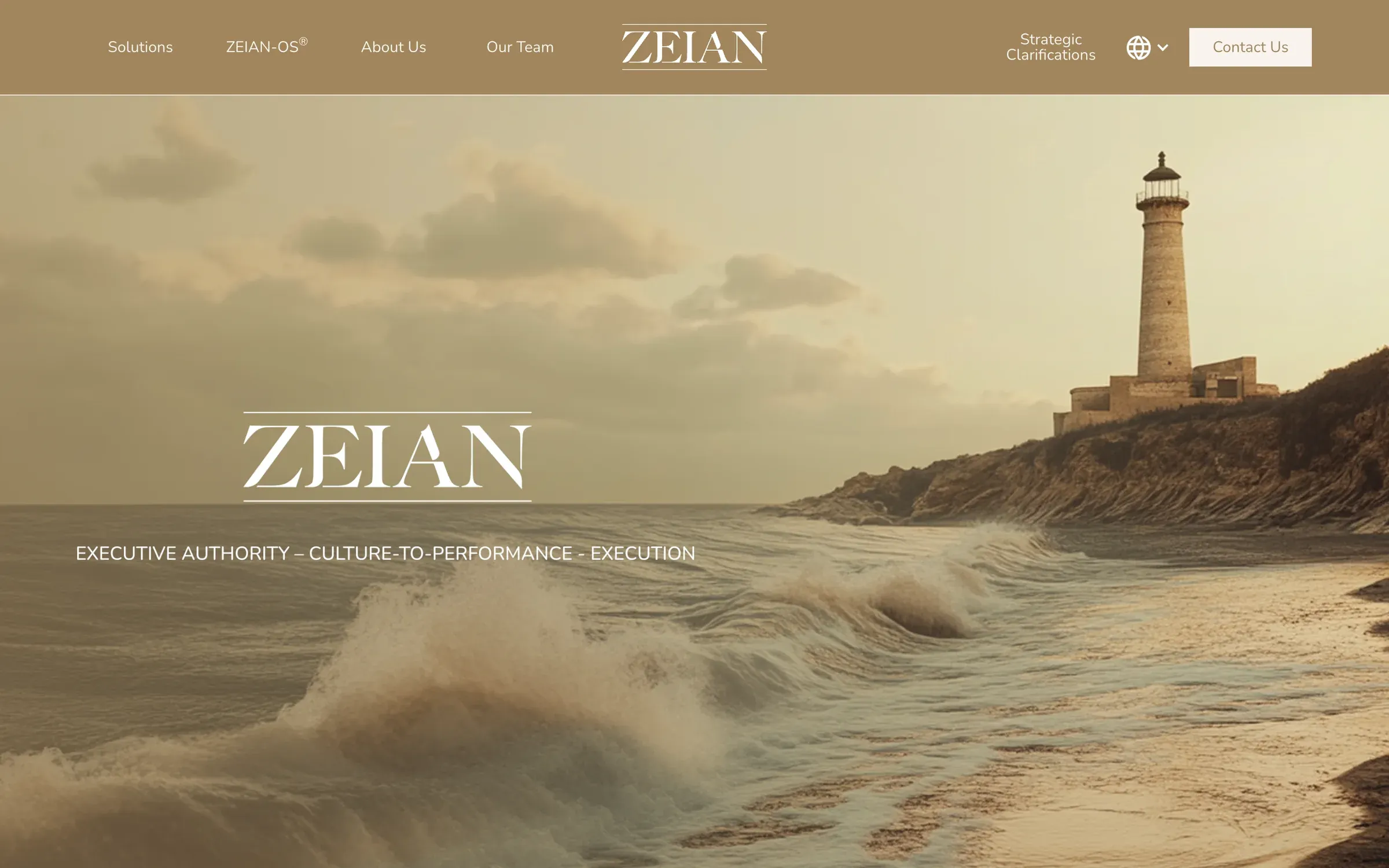 Zeian Group homepage, live