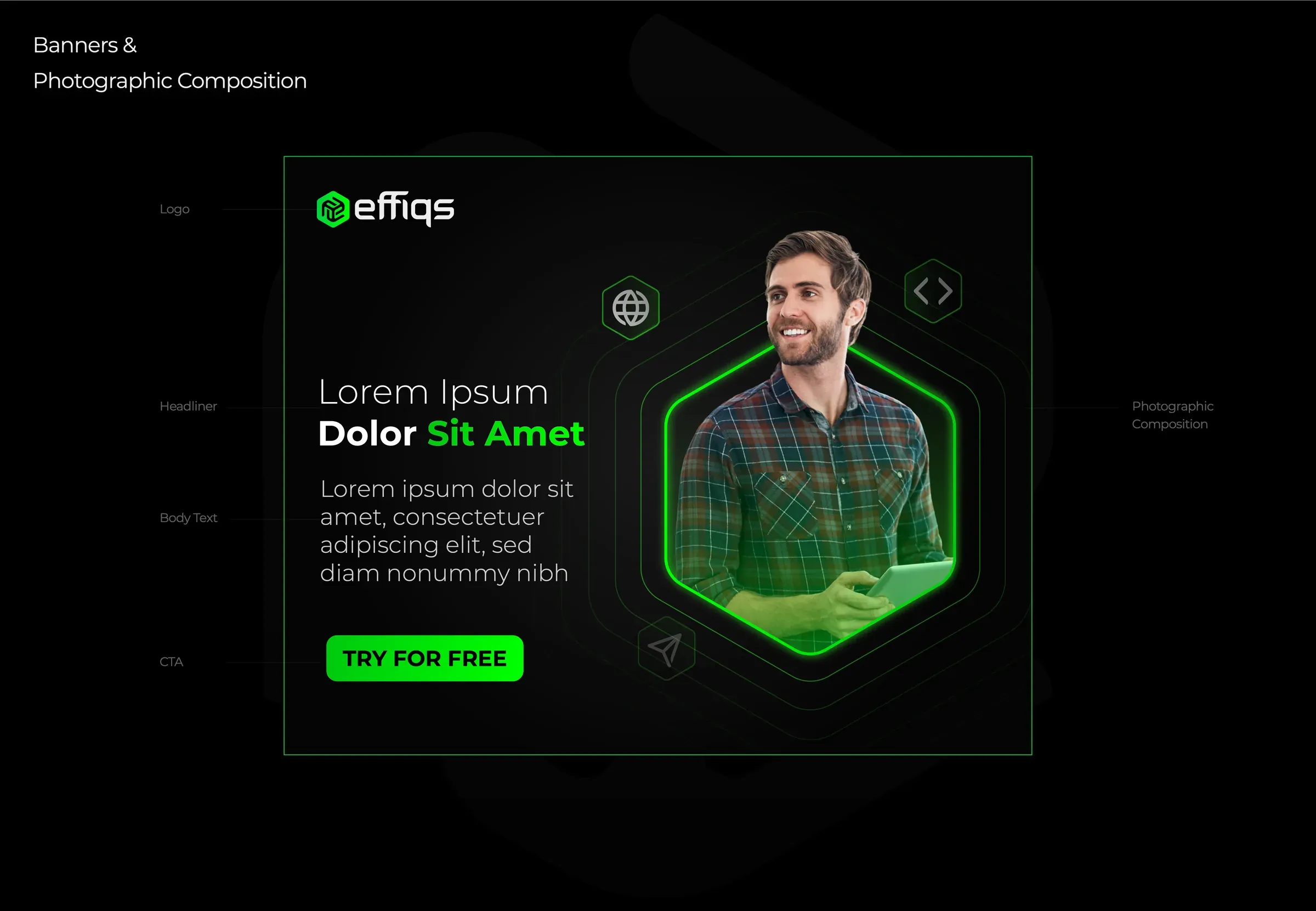 Effiqs: Banner composition