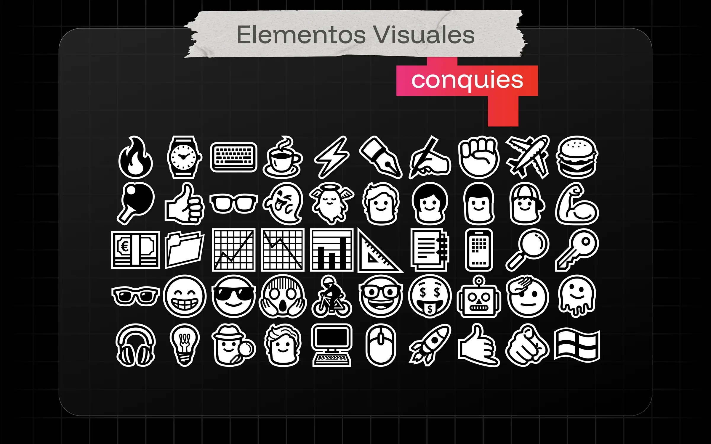 Conquer process: Iconography