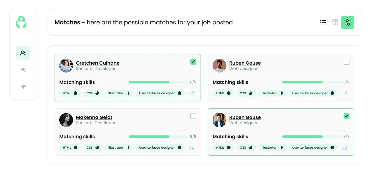 Adepti: Product matches